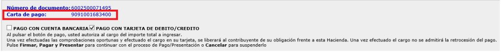 Enlace para pagar el modelo 909 online