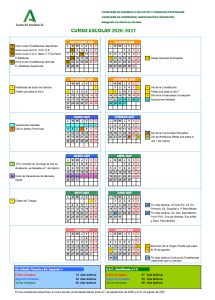 calendario escolar Andalucia 2026/2027