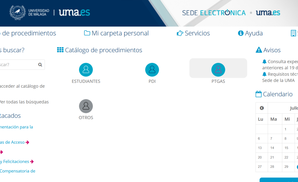 Panel secretaría virtual de la UMA