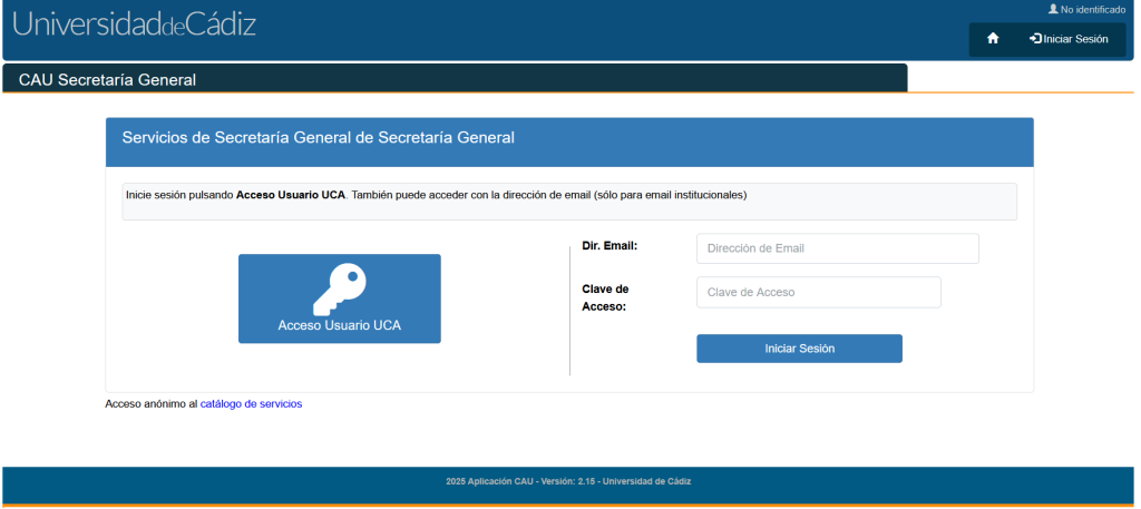 Secretaría virtual de la UCA
